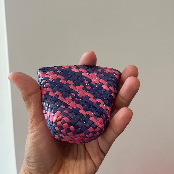 Boho Braided Leaf Coin Purse Woven Natural Palm Wallet Case Bag Kawaii Handmade - Picture 9 of 14